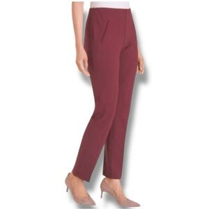 Chico’s Size 0 (US 4) Burgundy Wine Juliet Pull On Hollywood Waist Ankle Pants
